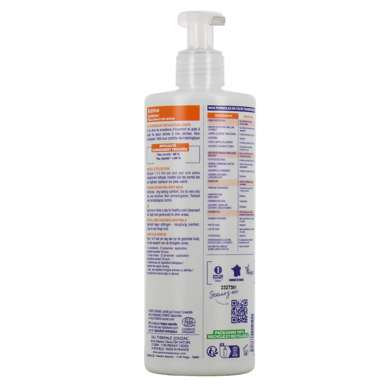 Jonzac Nutritive Lait Nourrissant Réparateur Corps Bio - Vue 3