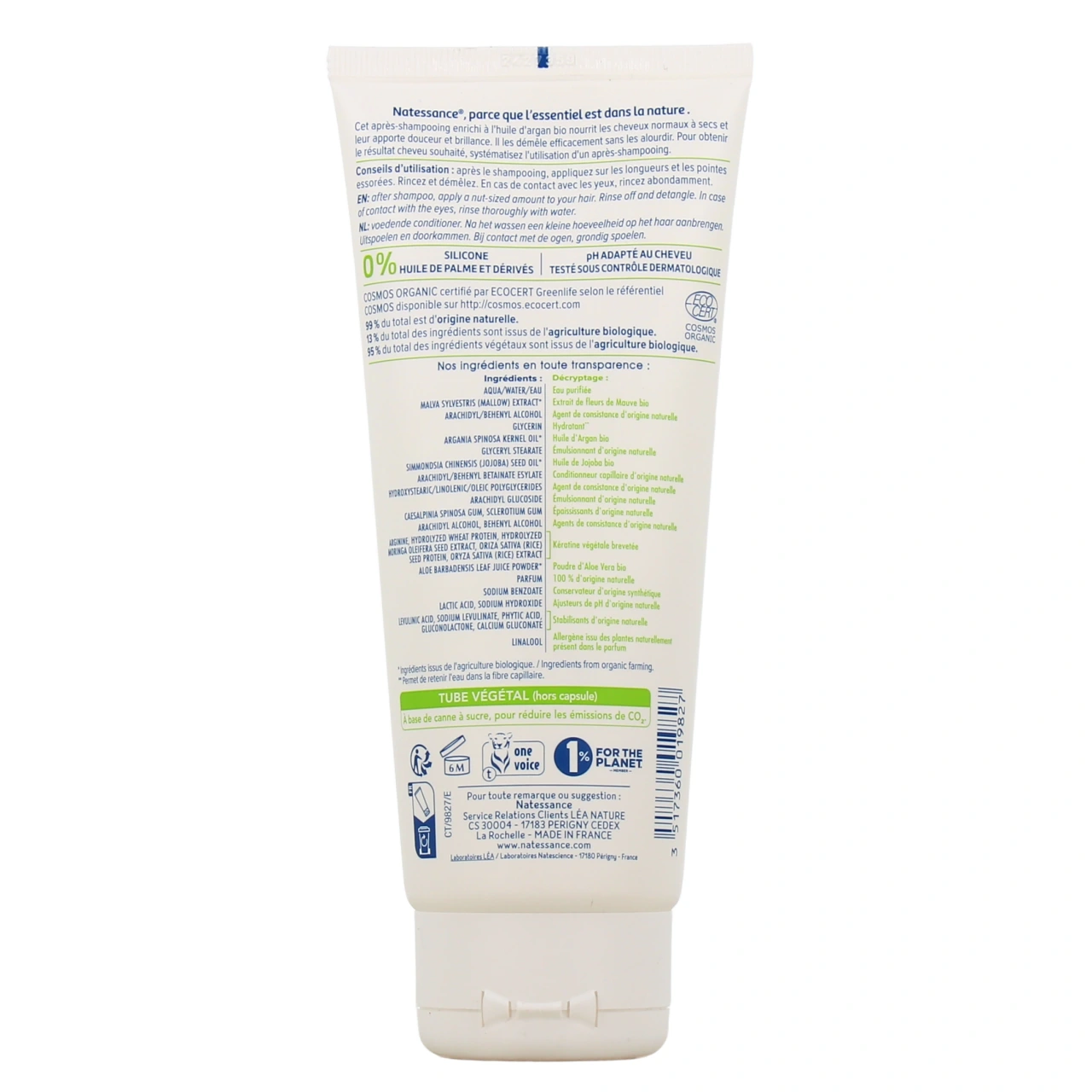 Natessance Après-Shampooing Nourrissant Argan - Vue 3