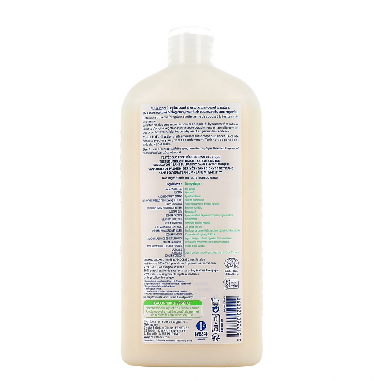 Natessance Crème de Douche Aloe Vera Bio - Vue 3