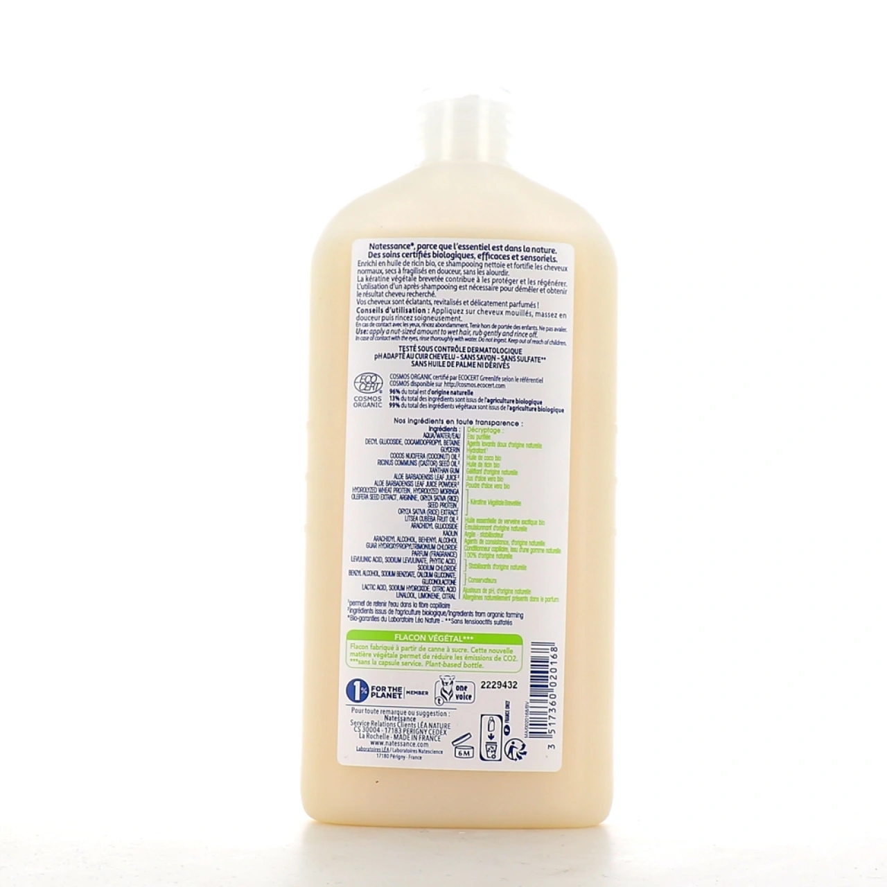 Natessance Shampooing Fortifiant Ricin & Kératine Végétale - Vue 2