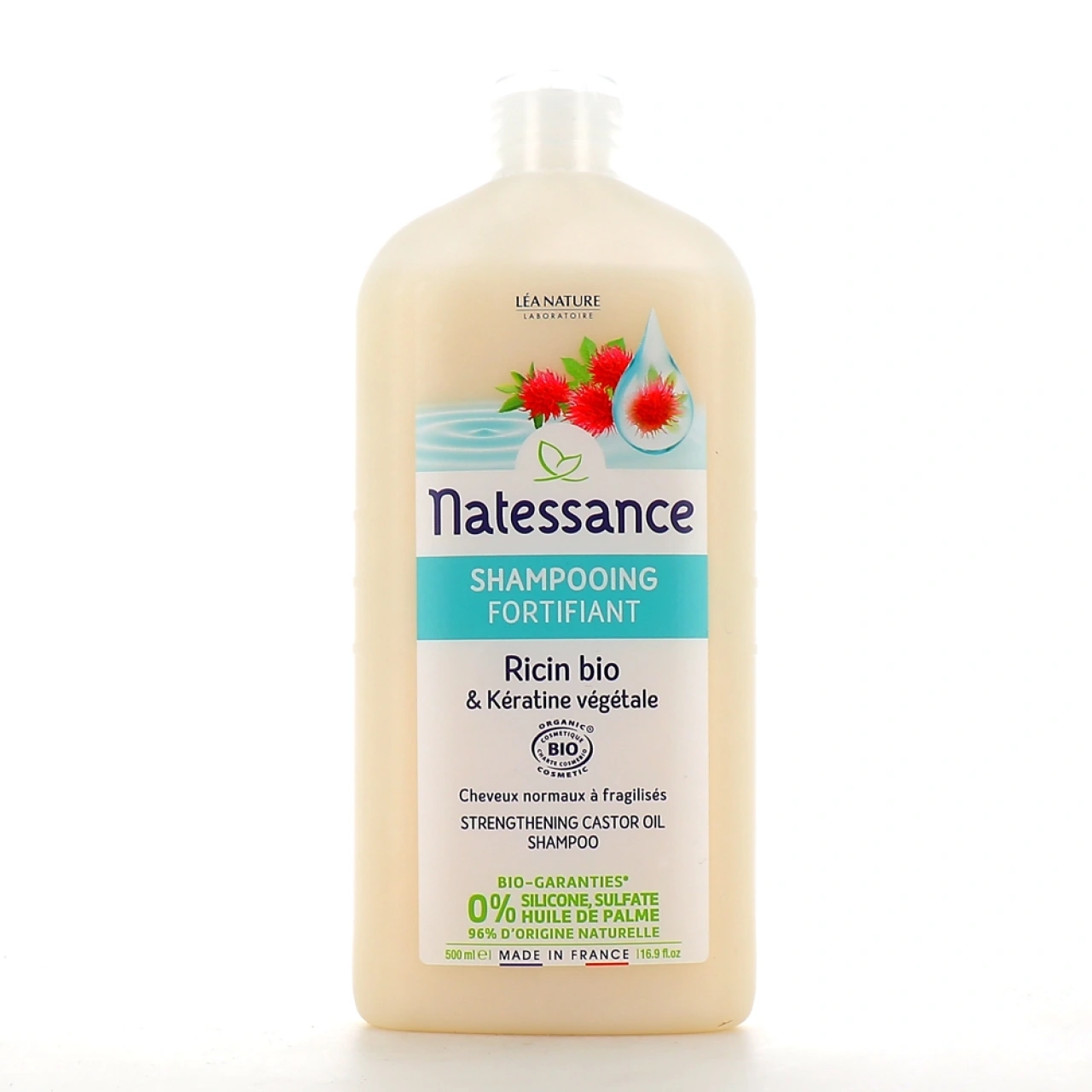 Natessance Shampooing Fortifiant Ricin & Kératine Végétale - Natessance