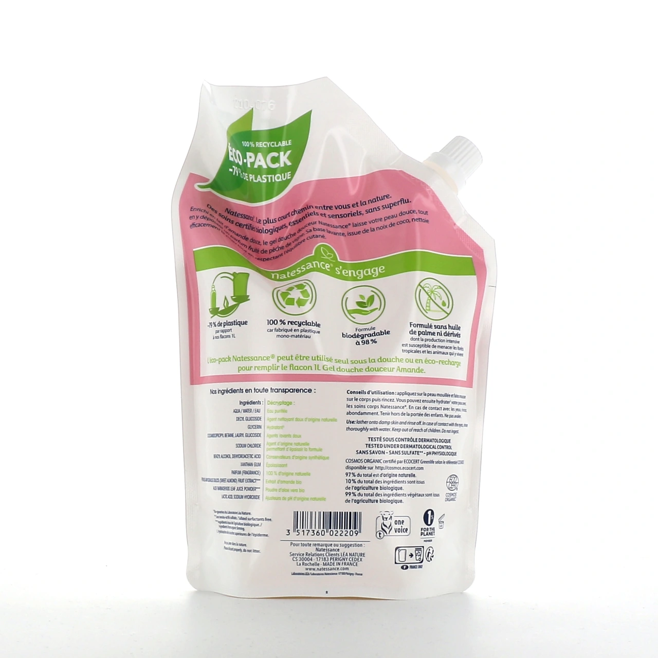Natessance Gel Douche Relaxant Bio Amande-Pêche de vigne - Vue 4