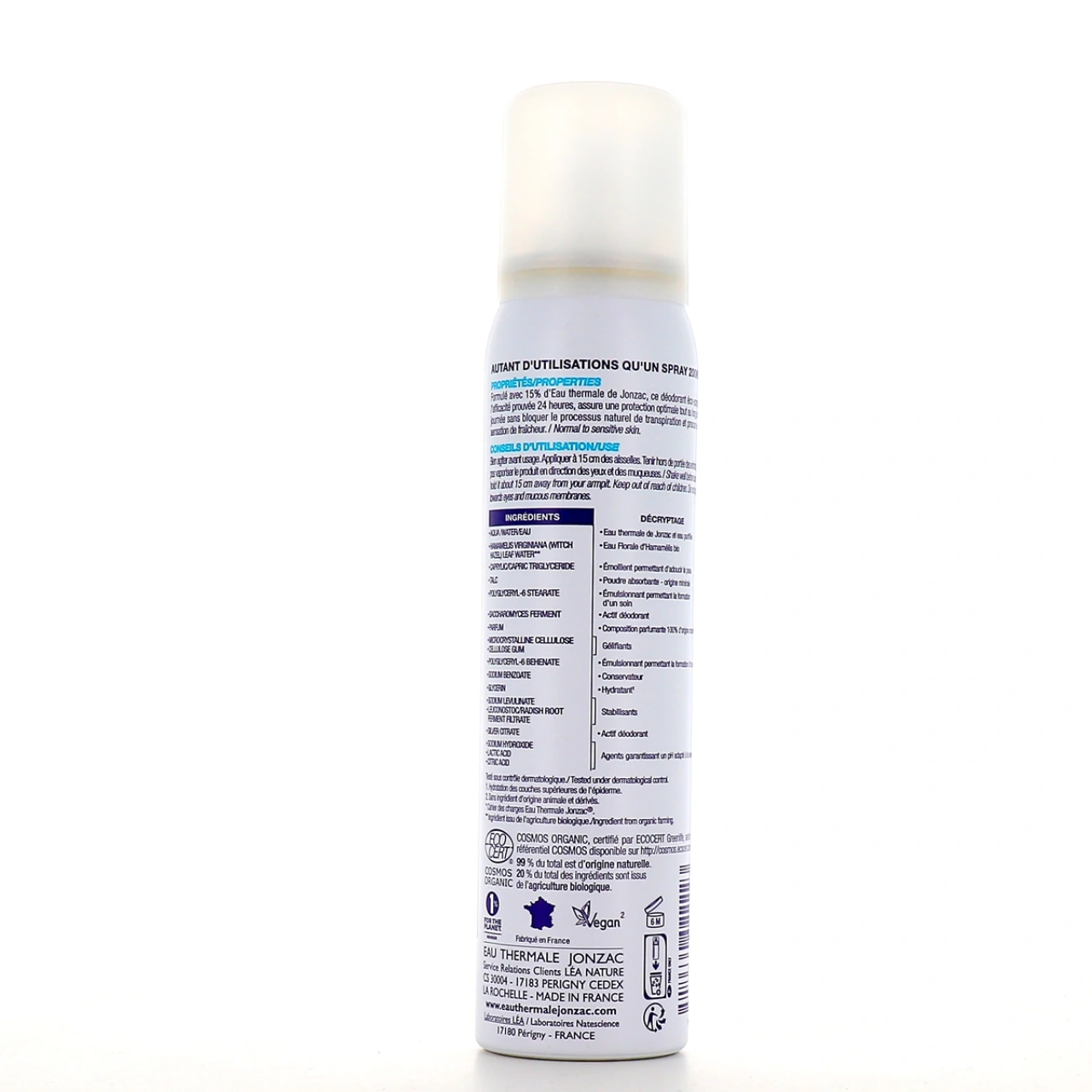 Jonzac Déodorant Fraîcheur 24h Bio Haute Tolérance Eco-Spray - Vue 2