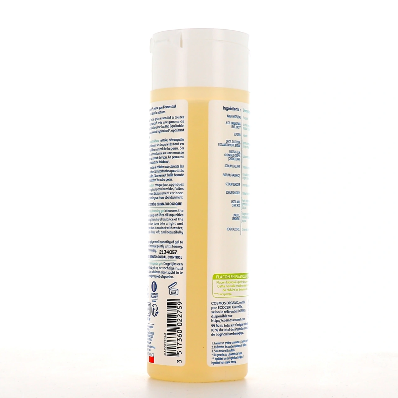 Natessance Gel Nettoyant Fraîcheur Aloe Vera Bio - Vue 2