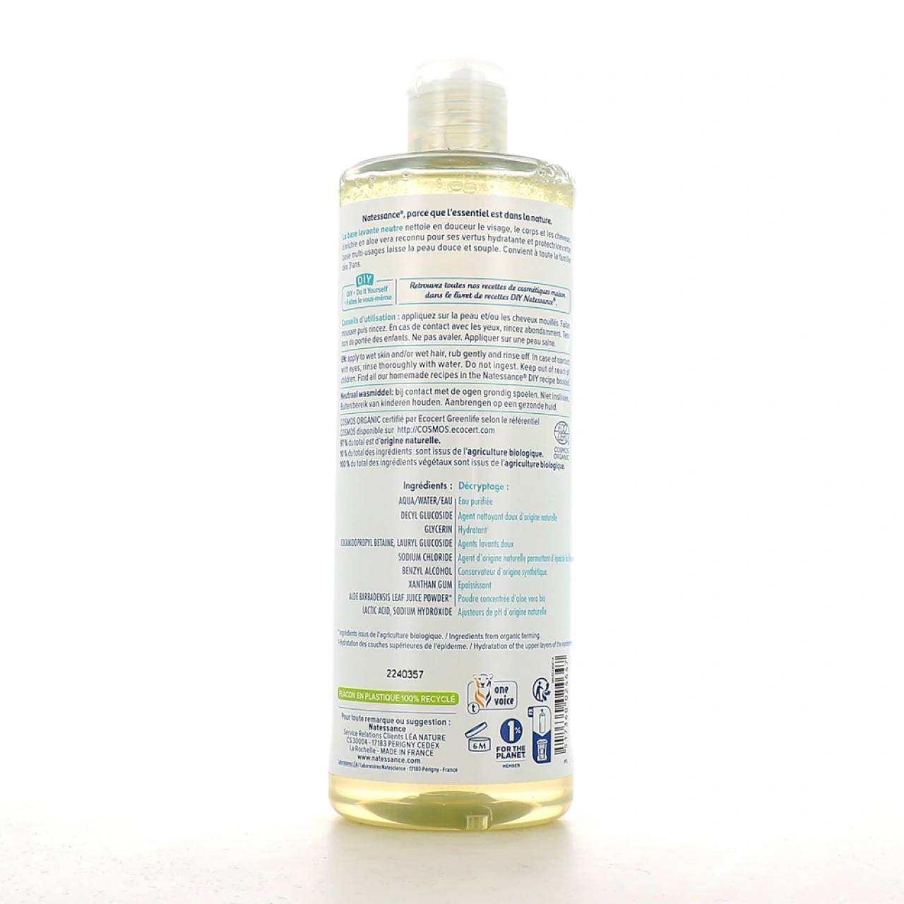 Natessance Base Lavante Neutre Bio - Vue 2