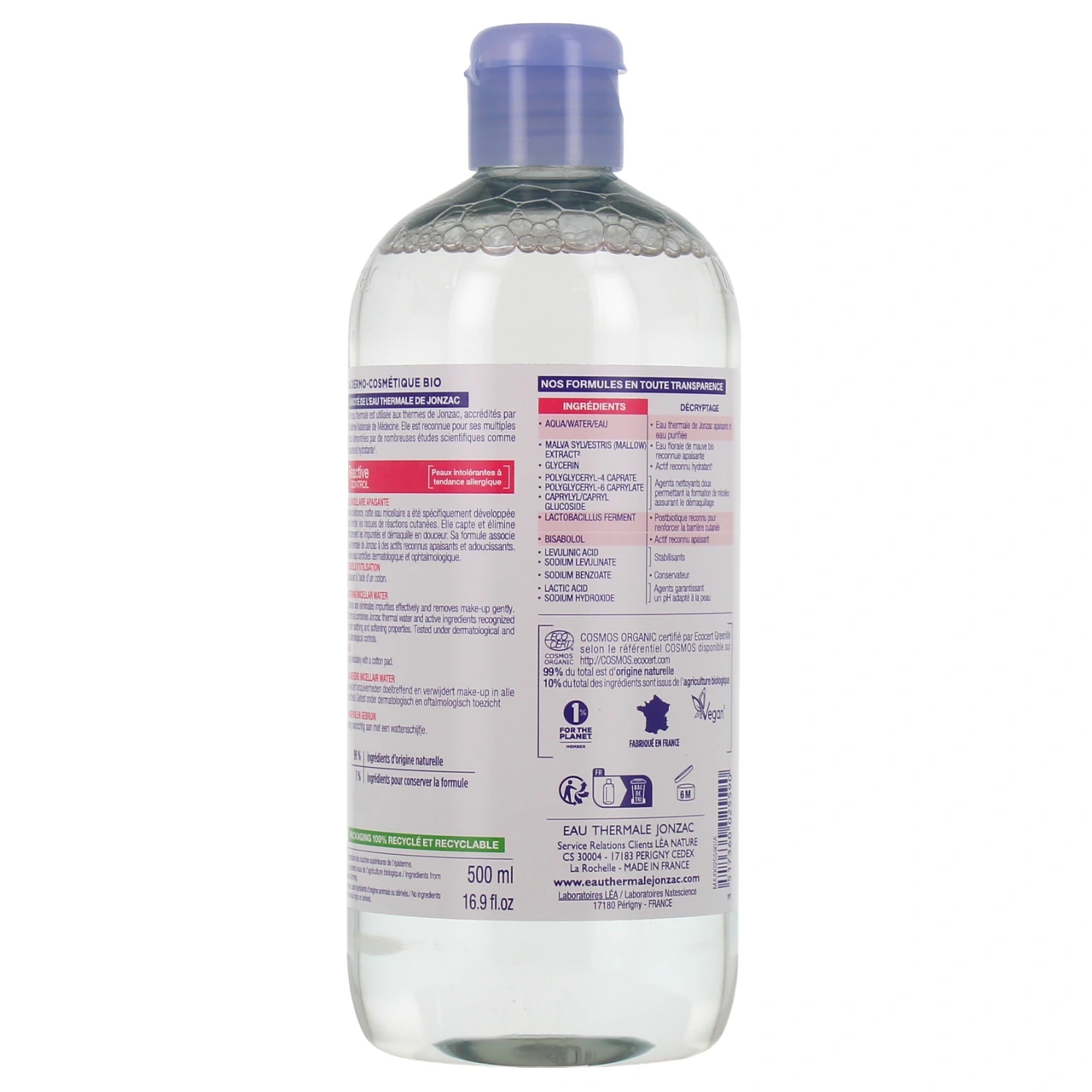 Jonzac Reactive Control Eau Micellaire Apaisante Bio - Vue 6