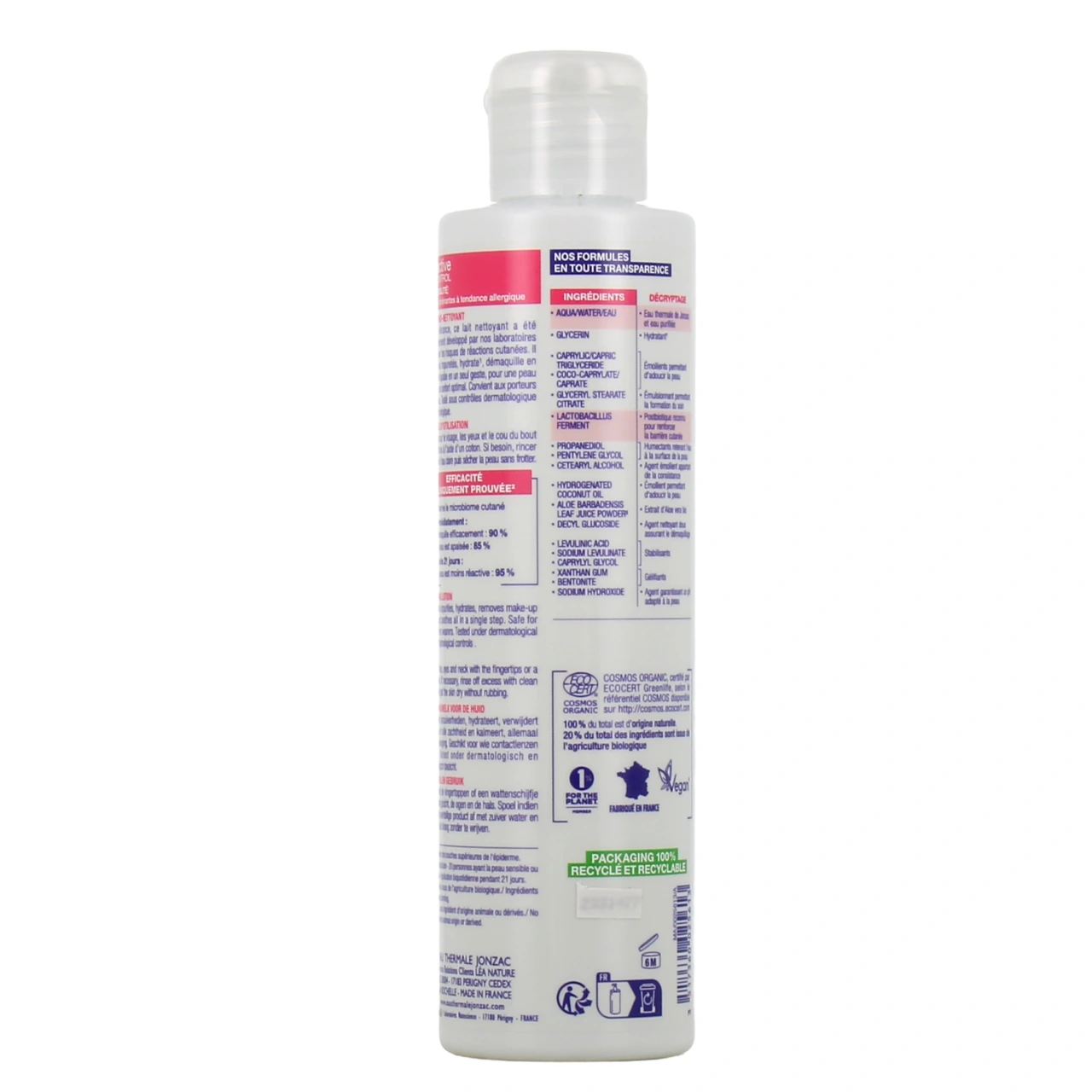 Jonzac Reactive Control Lait Dermo-Nettoyant Bio - Vue 3