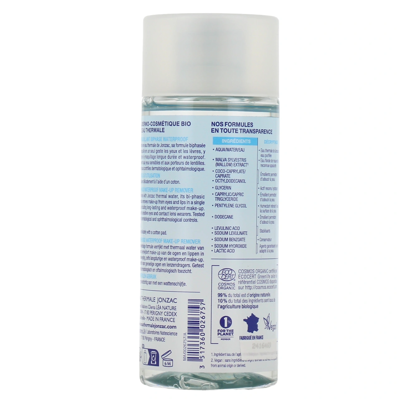 Jonzac Démaquillant Biphase Waterproof Bio - Vue 3