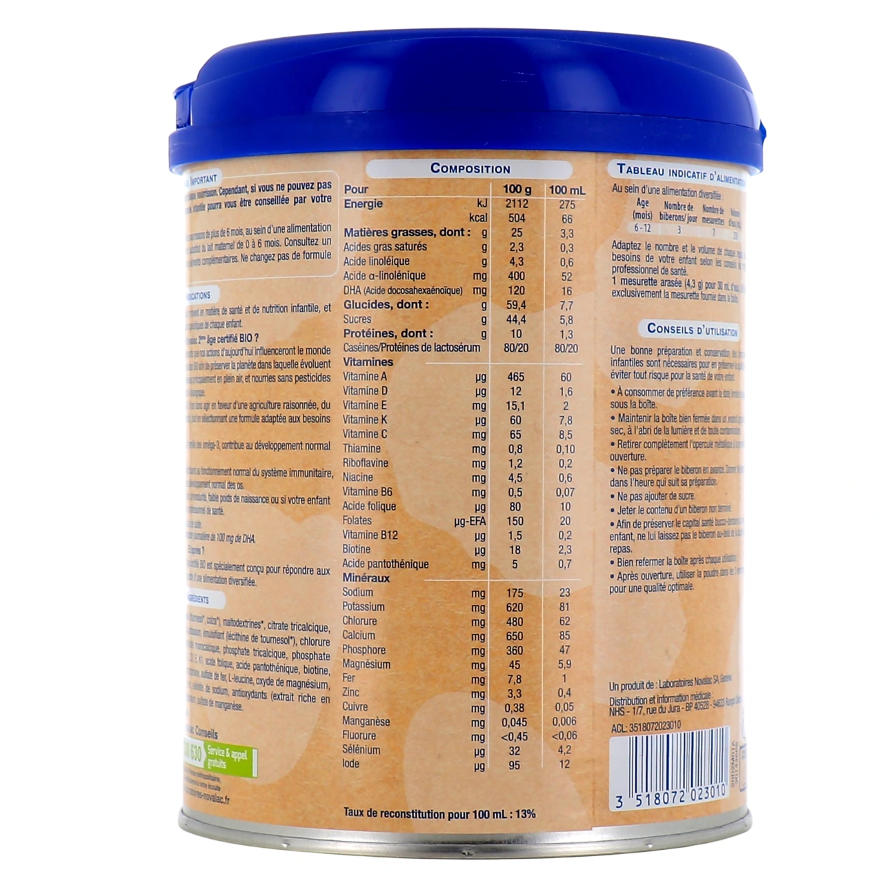 Novalac Bio Lait 2eme âge - Vue 3