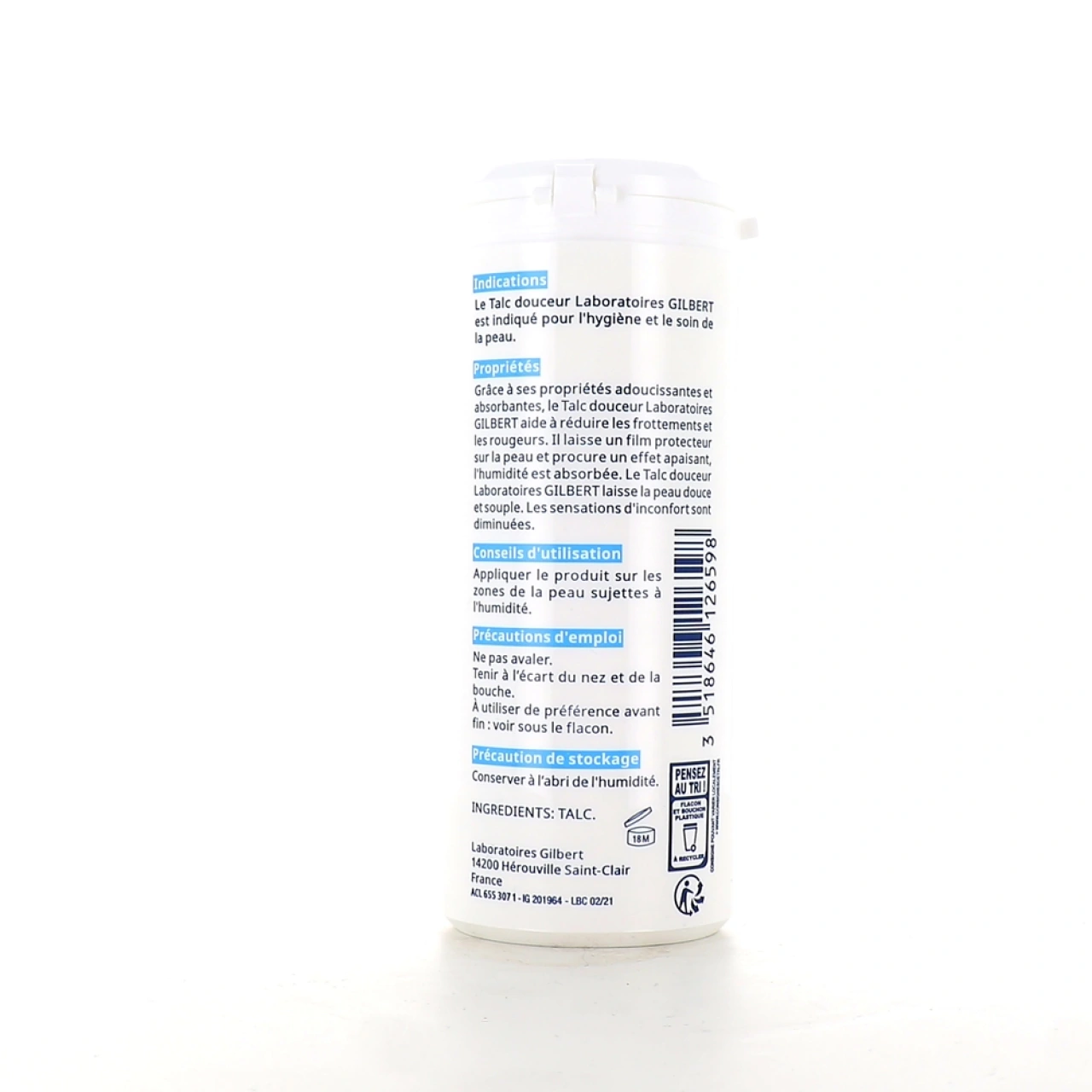 Talc Douceur Gilbert - Vue 2