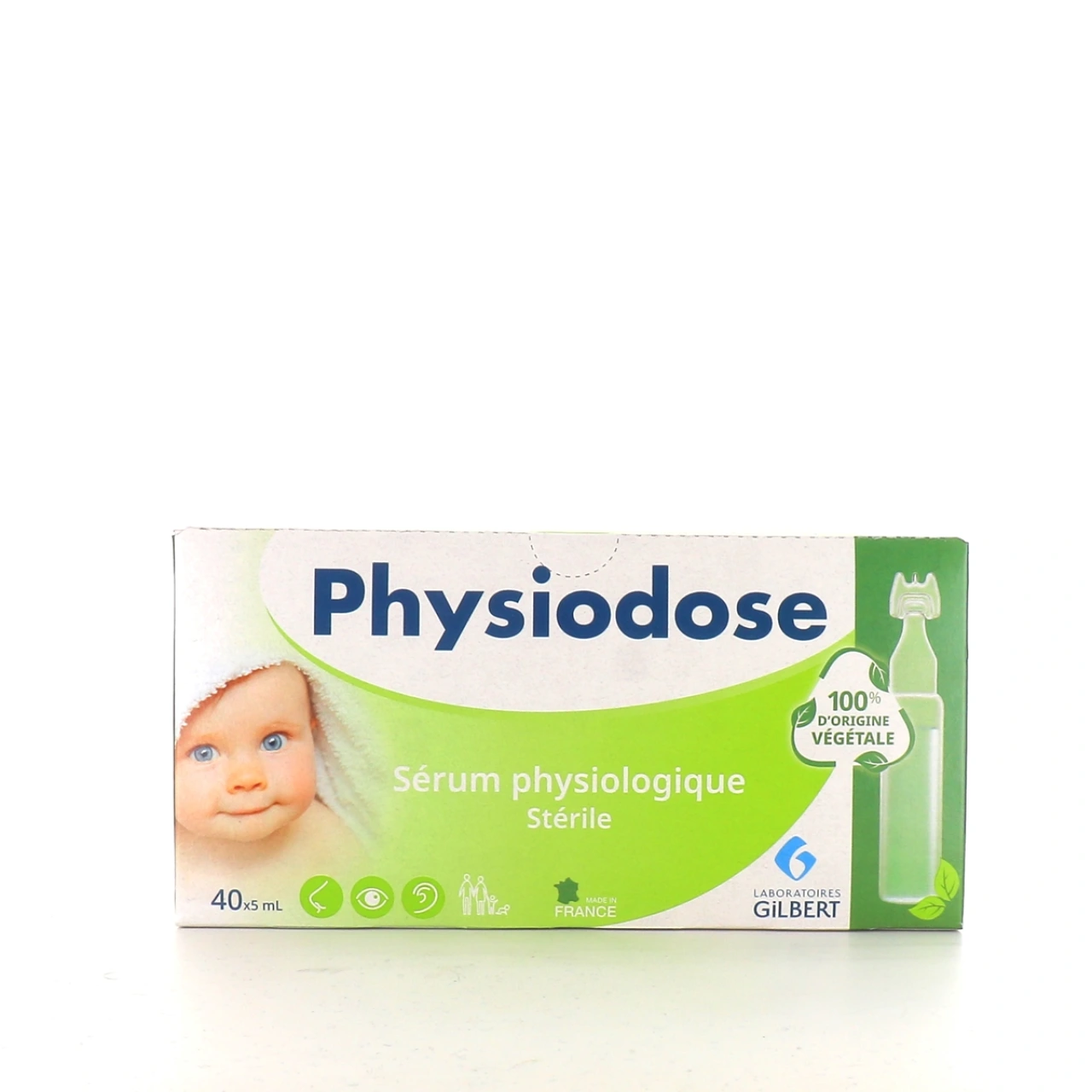 Physiodose Sérum physiologique stérile 100% d'origine végétale - Gilbert