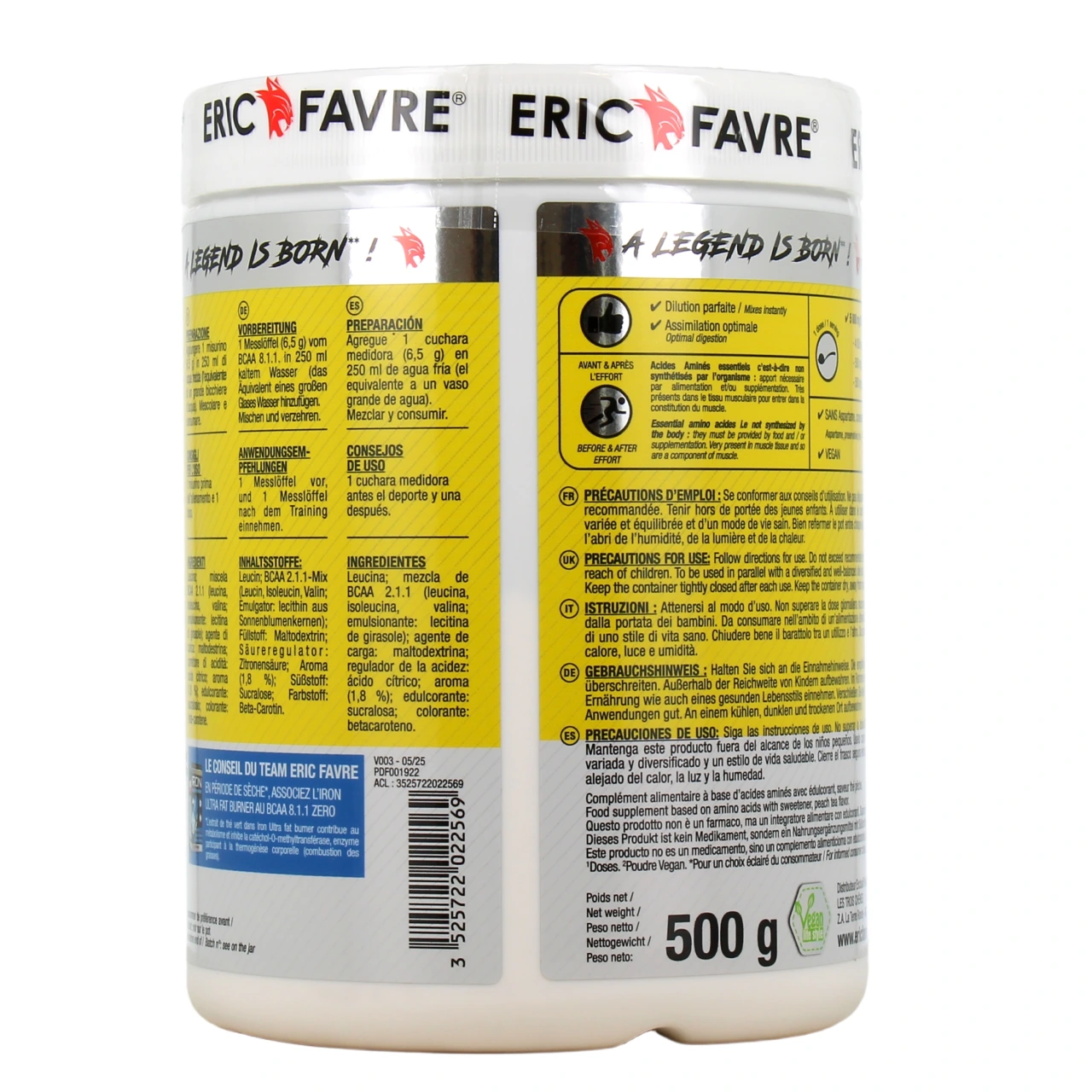 Eric Favre BCAA 8.1.1 Zero Vegan - Vue 3