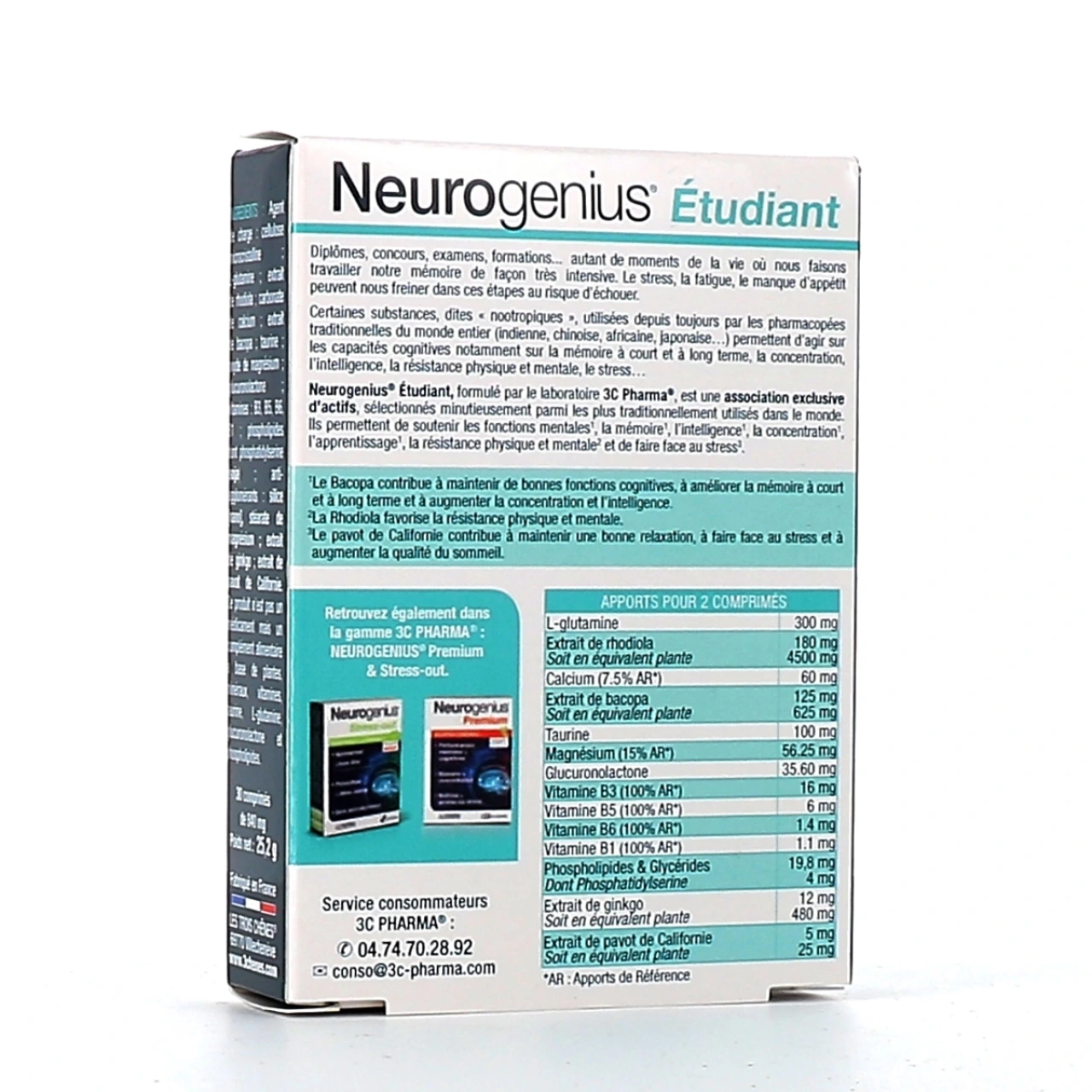 Neurogenius Étudiant Mémoire et Intelligence - Vue 2