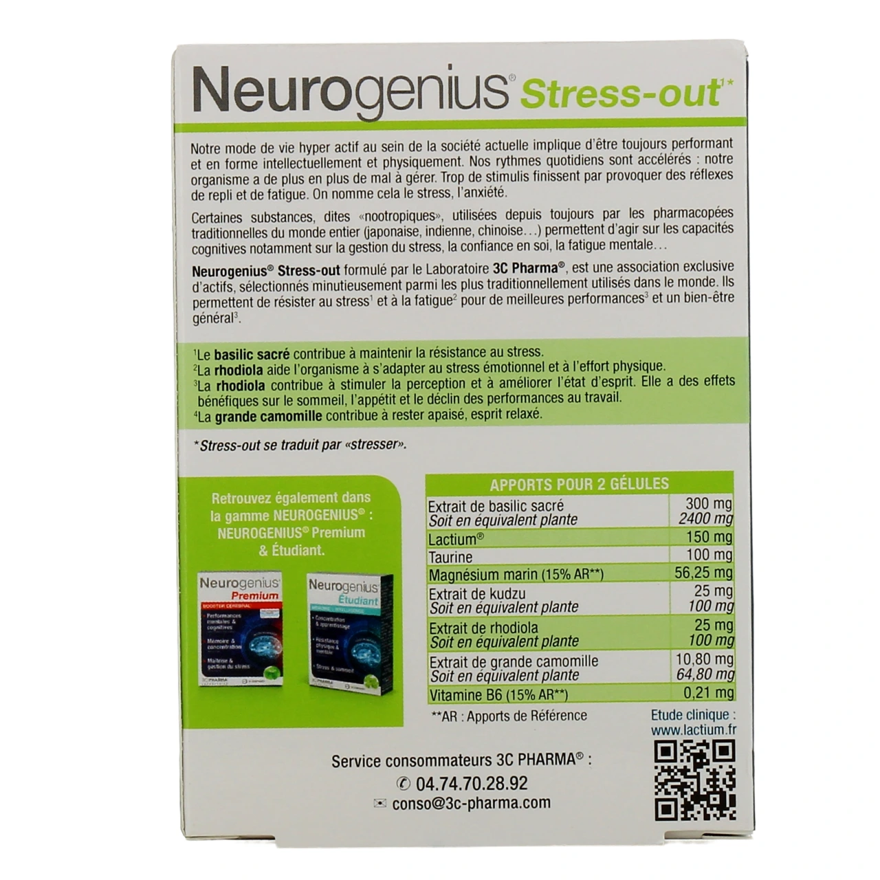 Neurogenius Stress-out Résistance & Contrôle - Vue 3