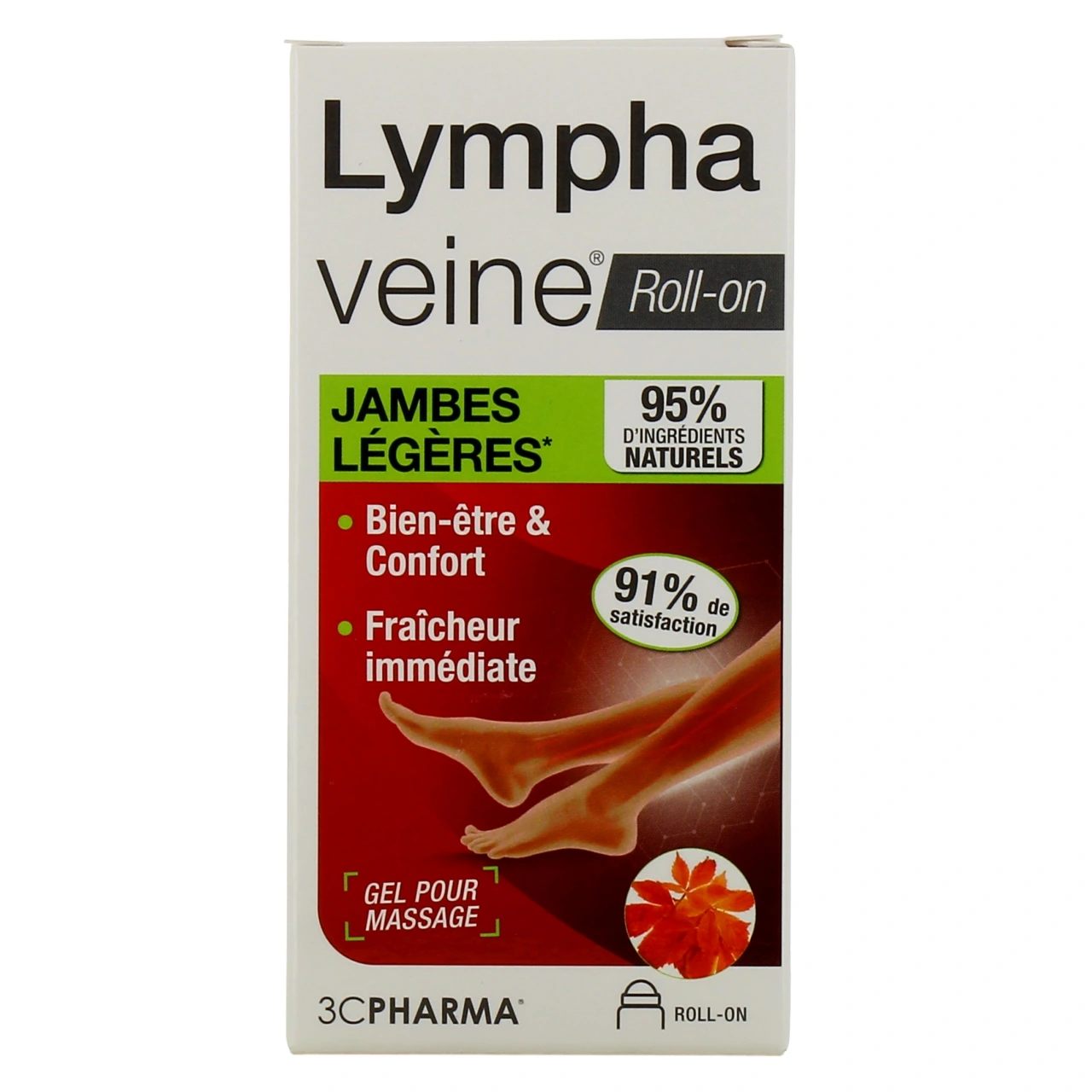 3C Pharma Lymphaveine Roll-on Jambes Légères - Vue 2