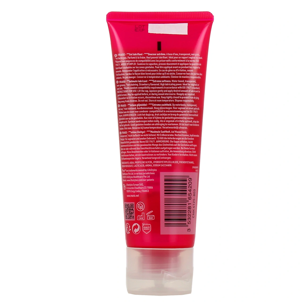 Manix Gel Lubrifiant Intime Fraise - Vue 2