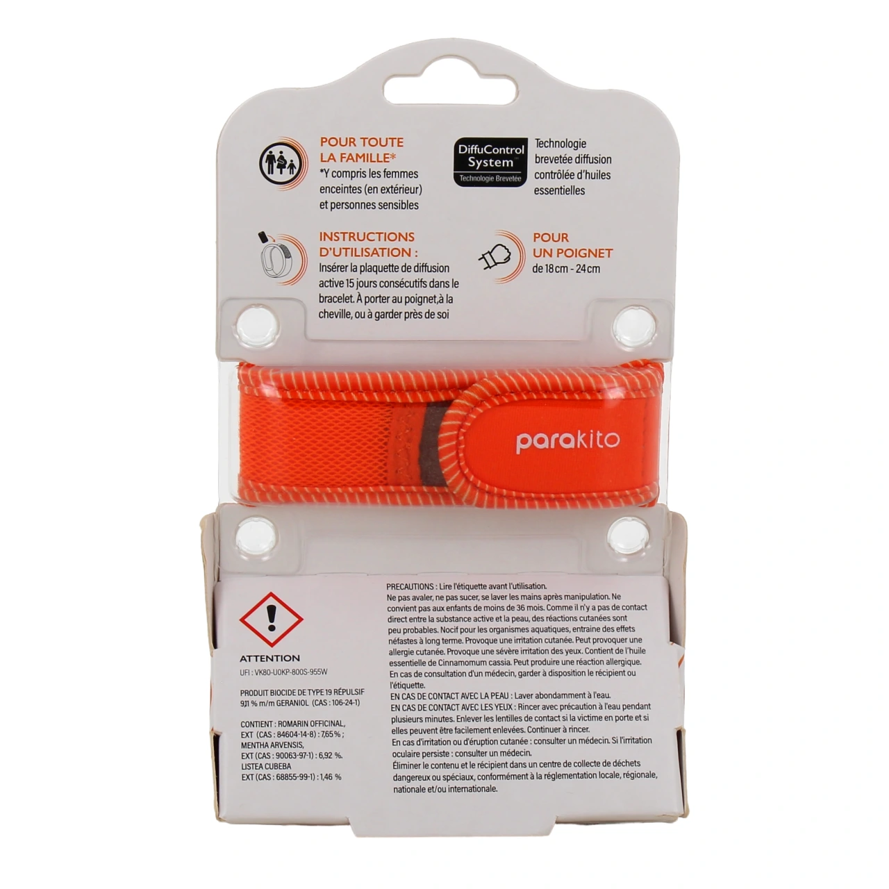 Parakito Bracelet Anti Moustique Rechargeable Adulte - Vue 24