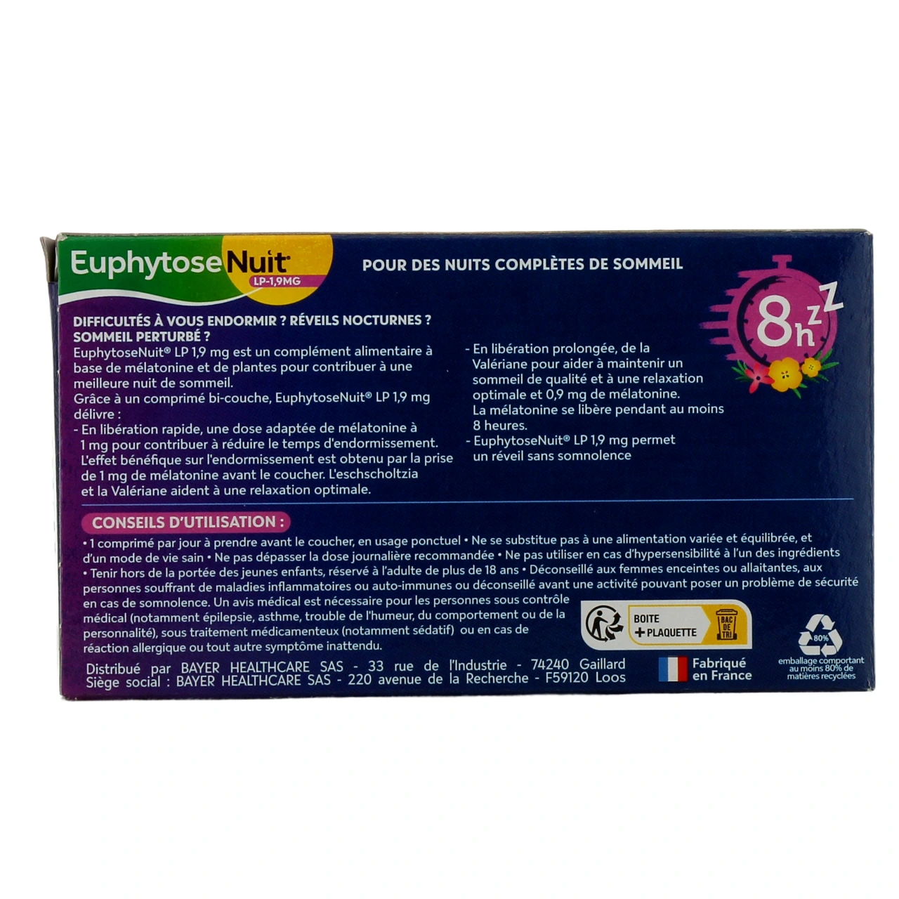 Euphytose Nuit LP 1,9mg - Vue 3