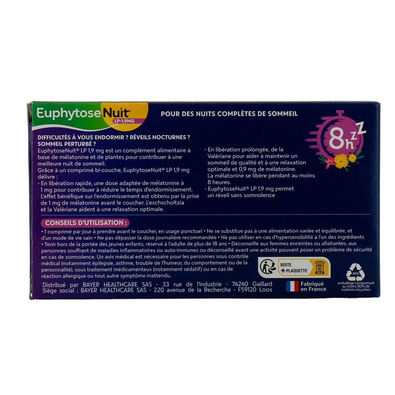 Euphytose Nuit LP 1,9mg - Vue 6