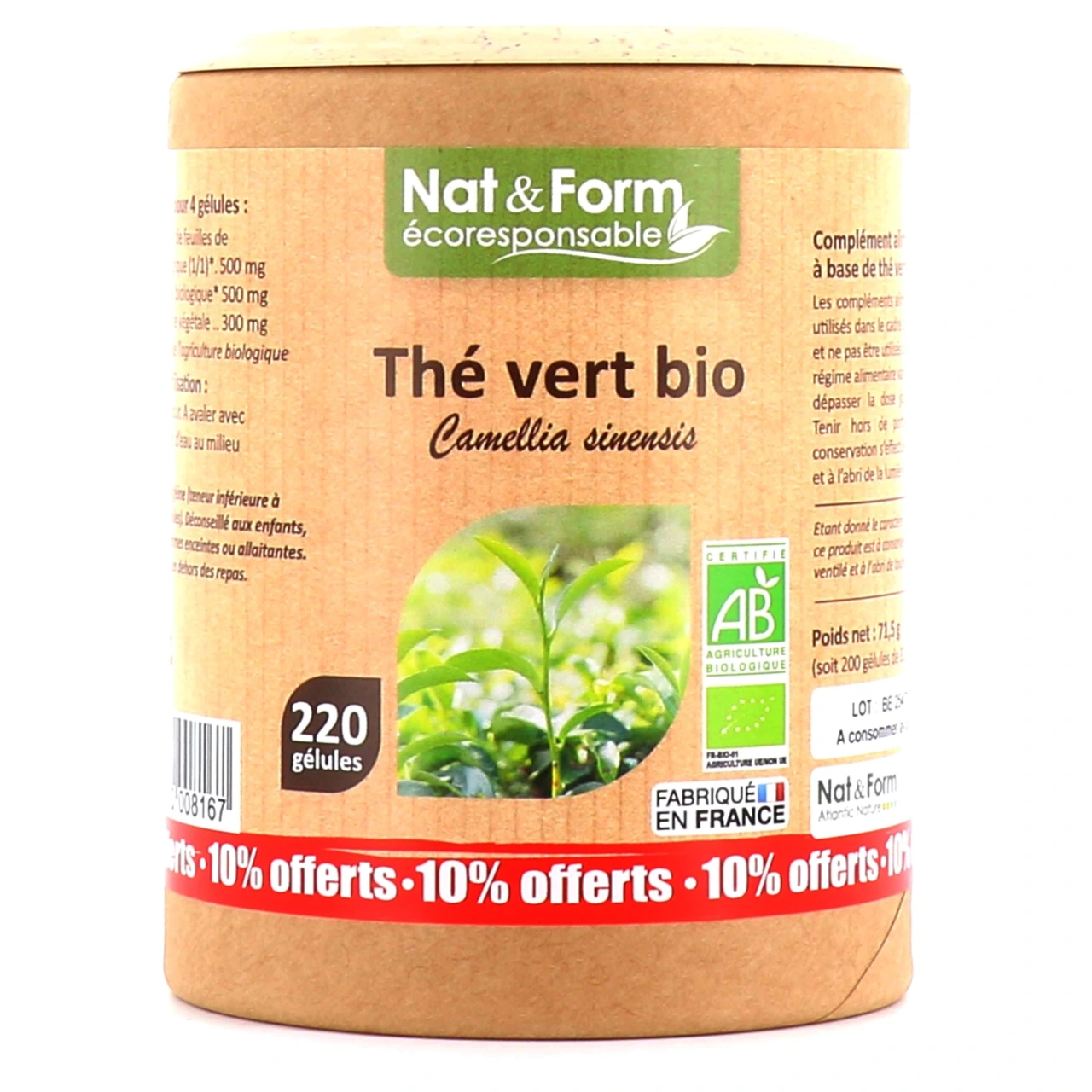 Nat & Form Thé Vert Bio - Vue 3