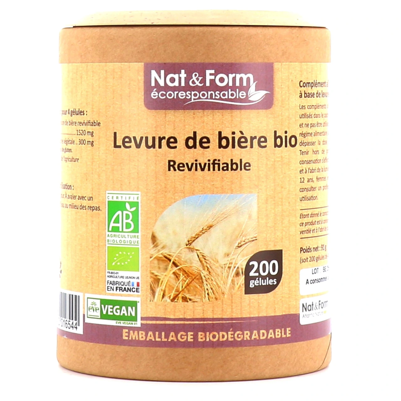 Nat & Form Levure de Bière Revivifiable Bio - Vue 3