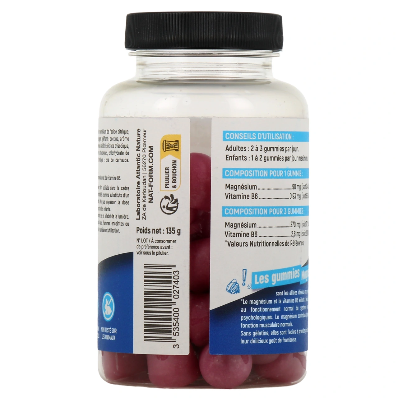 Nat & Form Magnésium B6 Gummies - Vue 3
