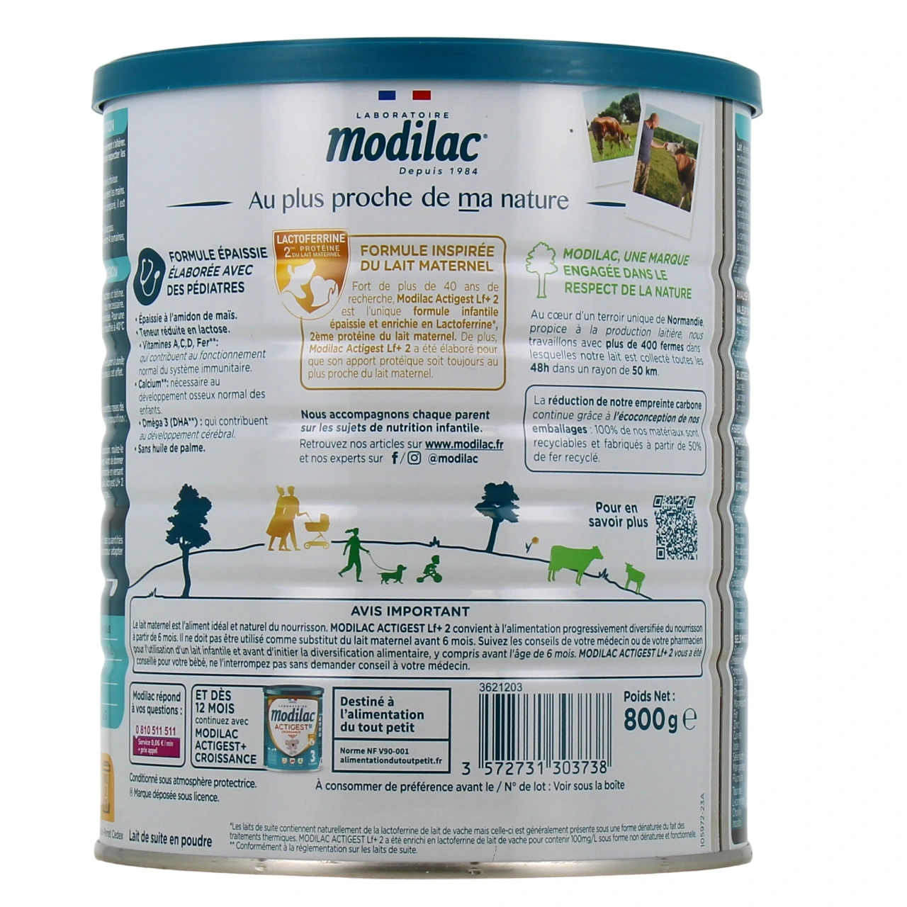 Modilac Actigest LF+ Formule épaissie Lait 2ème âge - Vue 3