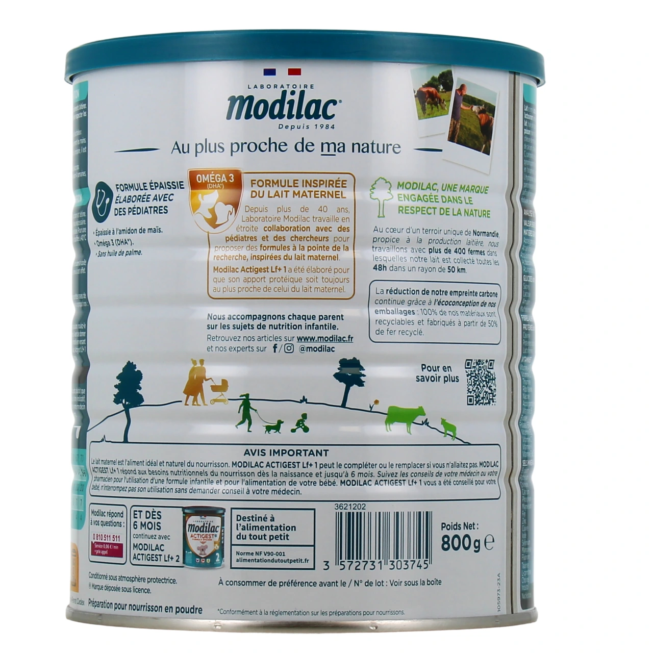 Modilac Actigest LF+ 1 Formule épaissie Lait 1er âge - Vue 3