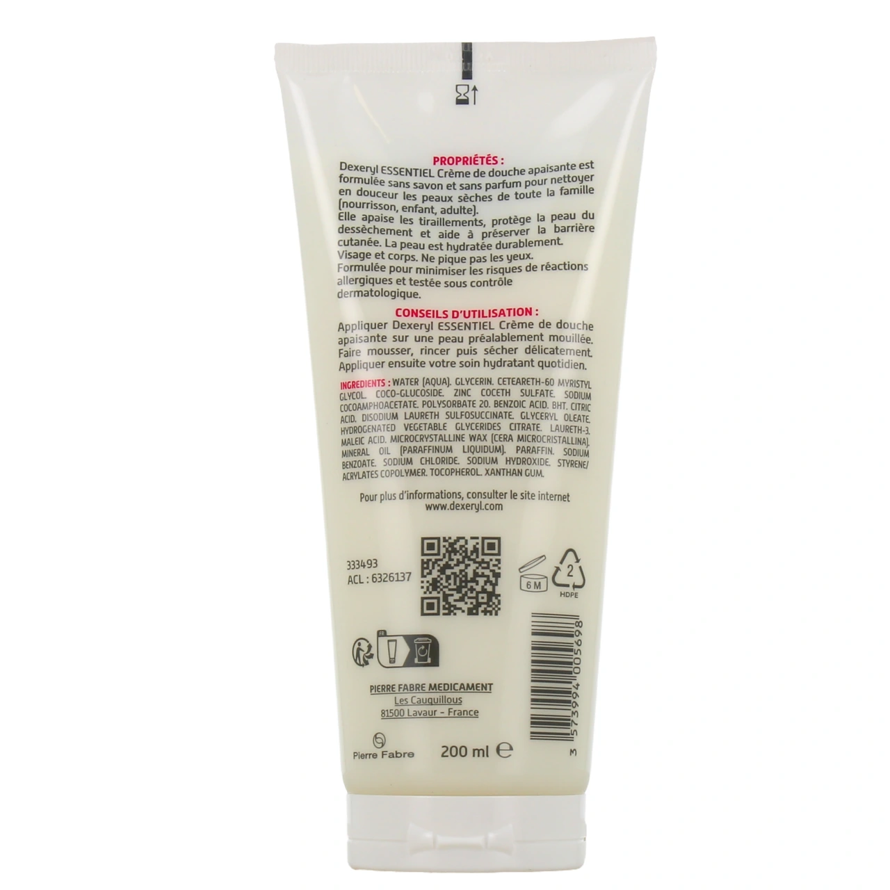 Dexeryl Essentiel Crème de Douche Apaisante - Vue 3