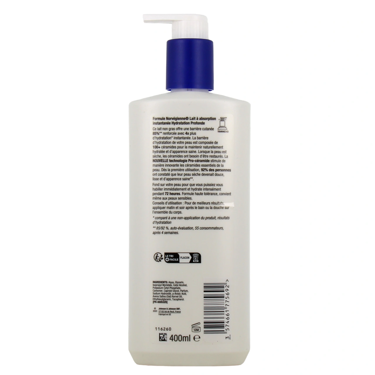 Neutrogena Hydratation Profonde Lait Corps Absorption Instantanée - Vue 3