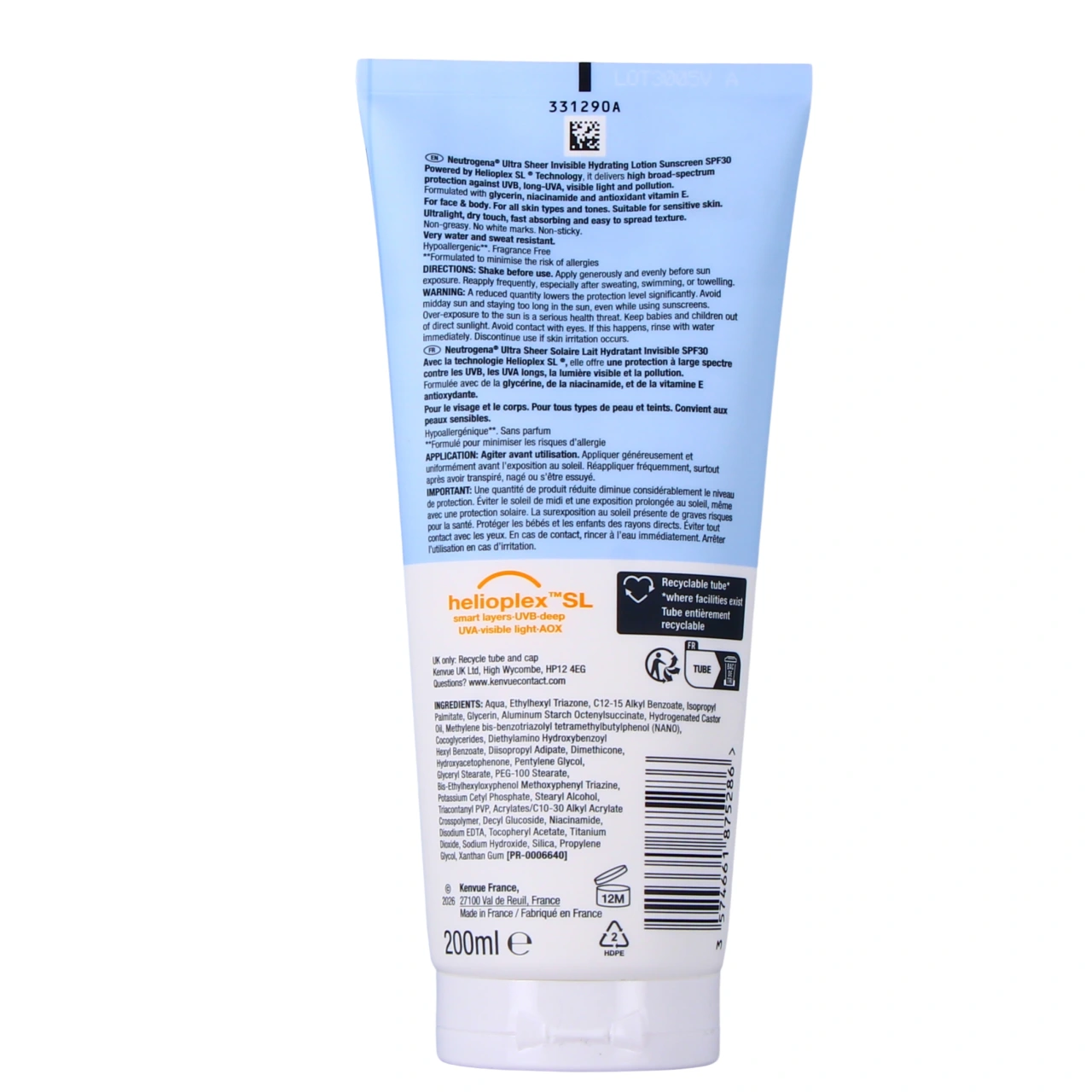 Neutrogena Ultra Sheer Lait Solaire Invisible - Vue 3