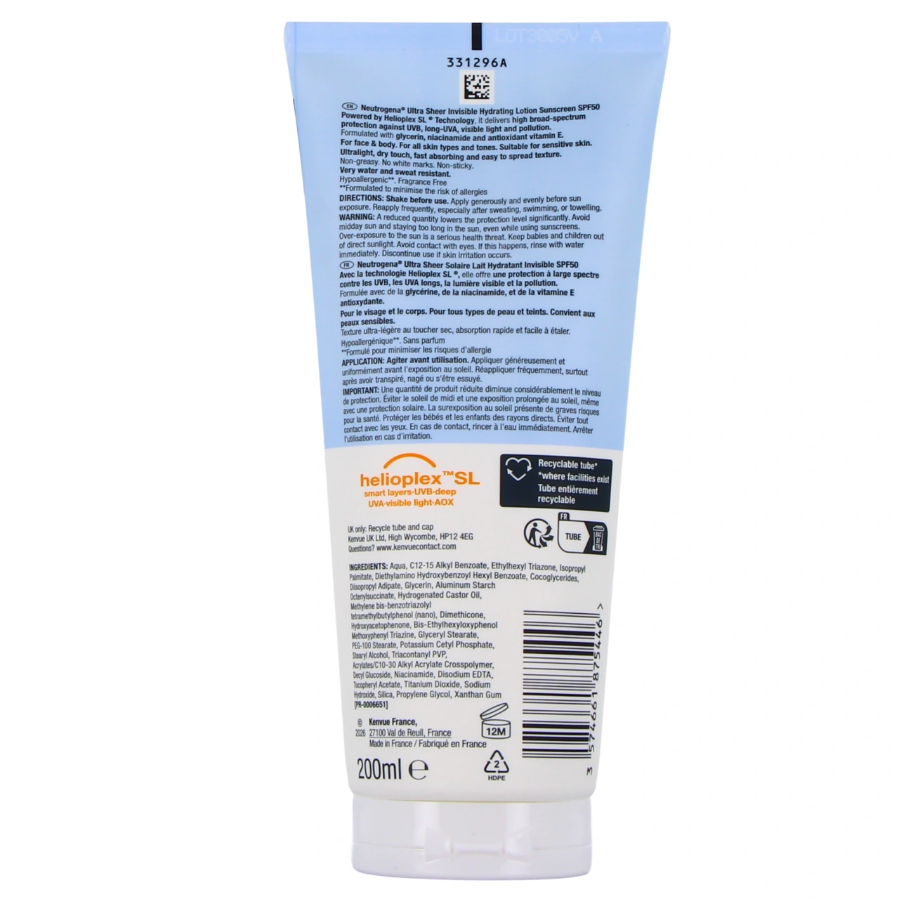 Neutrogena Ultra Sheer Lait Solaire Invisible - Vue 6