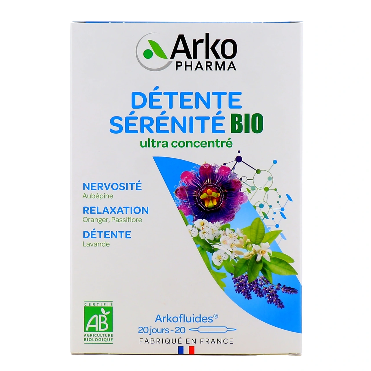 Arkofluides Détente Sommeil BIO 20 ampoules - Vue 2