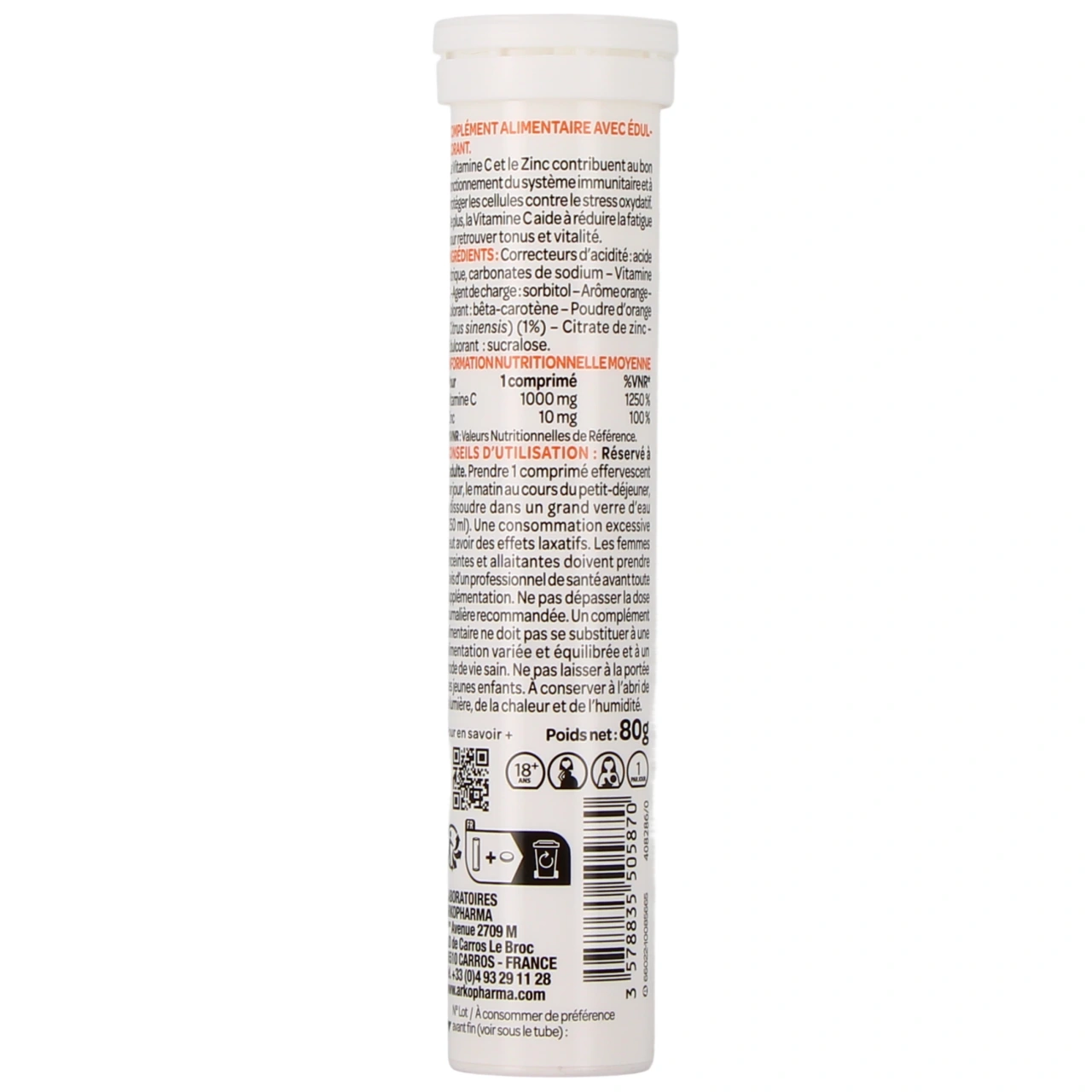 Azinc Vitamine C 1000 mg + Zinc - Vue 3