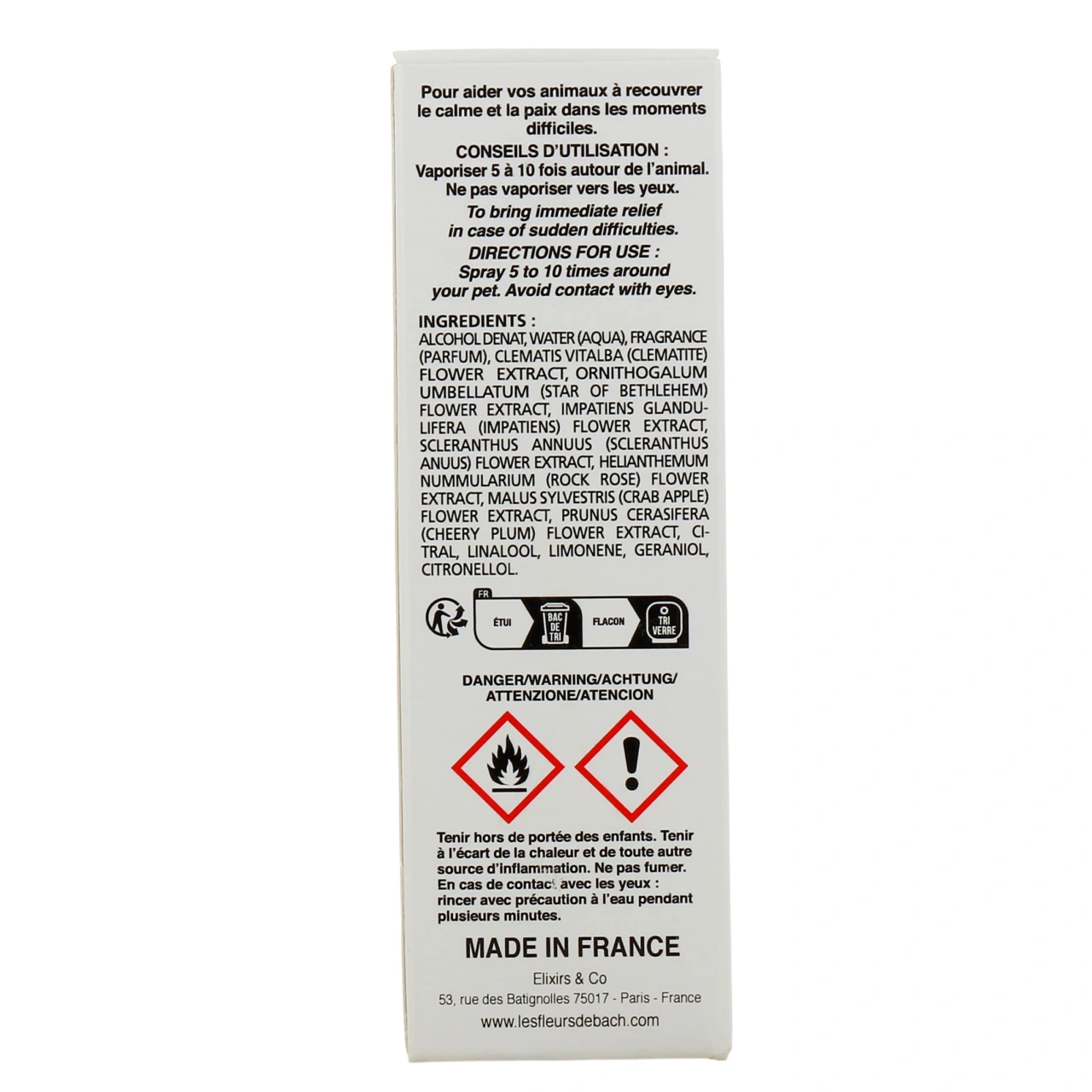 Elixirs & Co Réconfort Immédiat Spray d'Ambiance pour Animaux Bio - Vue 3