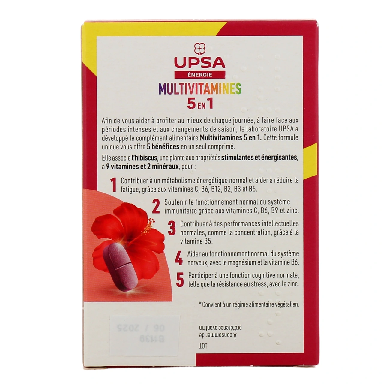 UPSA Energie Multivitamines Hibiscus - Vue 3