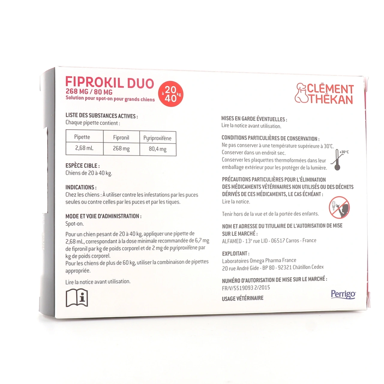 Fiprokil Duo Chien Spot-On Antiparasitaires - Vue 4