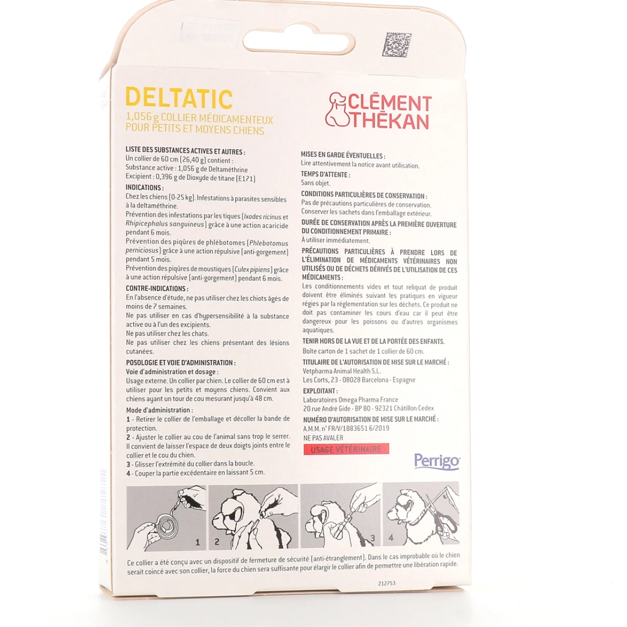 Clément Thékan Collier Antiparasitaires Deltatic pour Chien - Vue 4