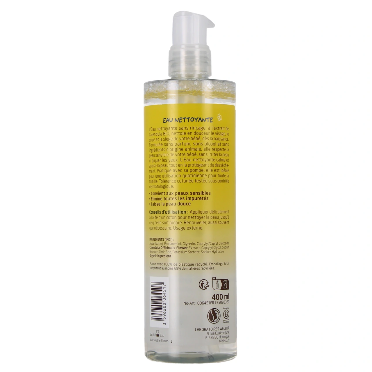 Weleda Bébé Eau Nettoyante Sans Parfum - Vue 3