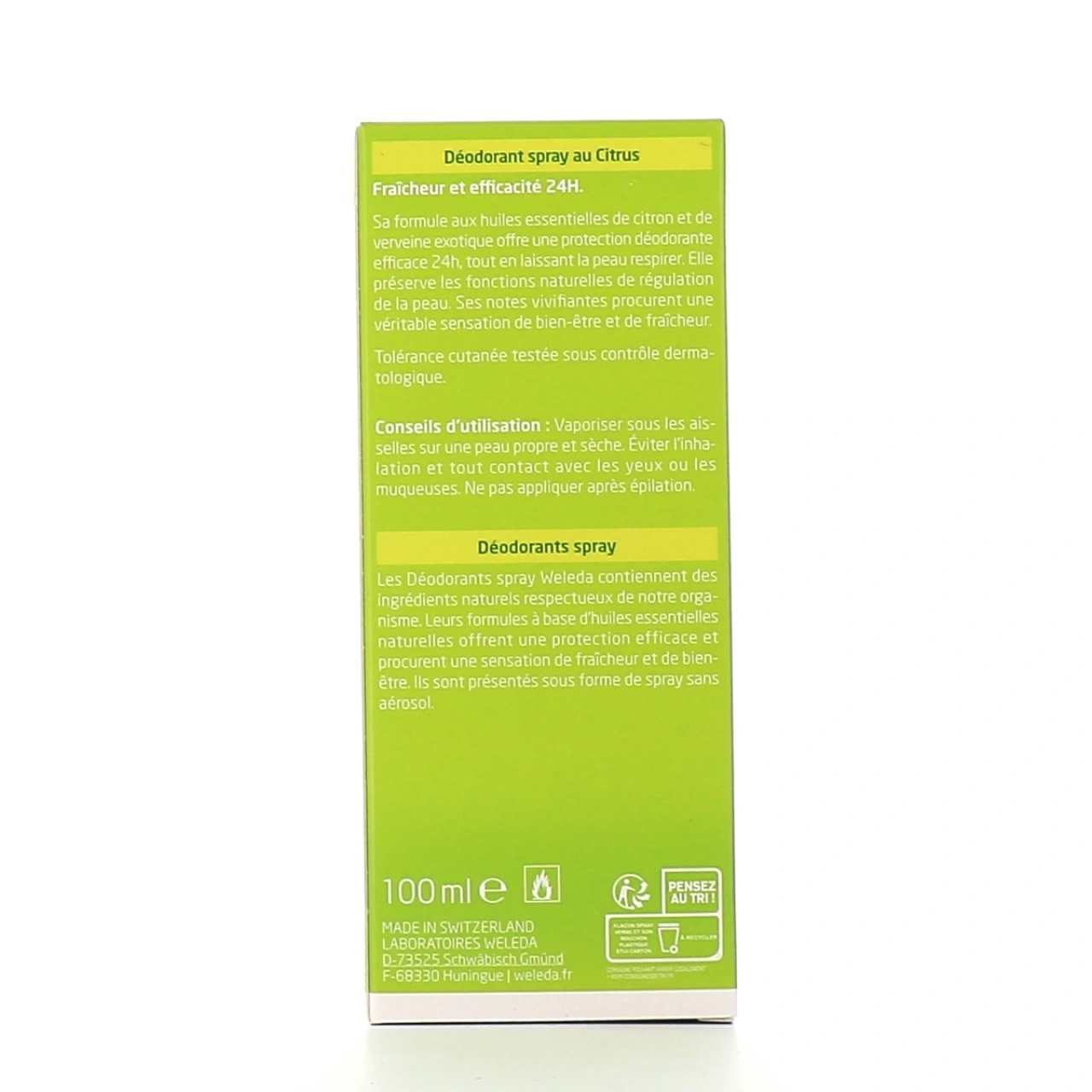 Weleda Déodorant Spray 24h Citrus - Vue 8
