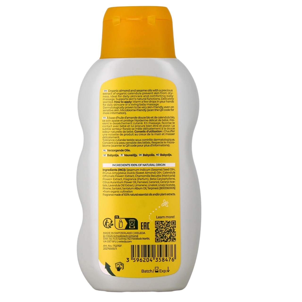 Weleda Bébé Calendula Huile de Massage Douceur Bio - Vue 3