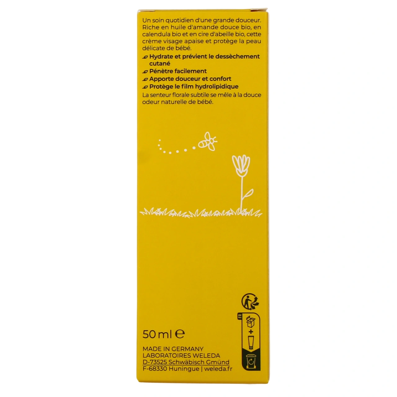 Weleda Bébé Calendula Crème Protectrice Visage Bio - Vue 3