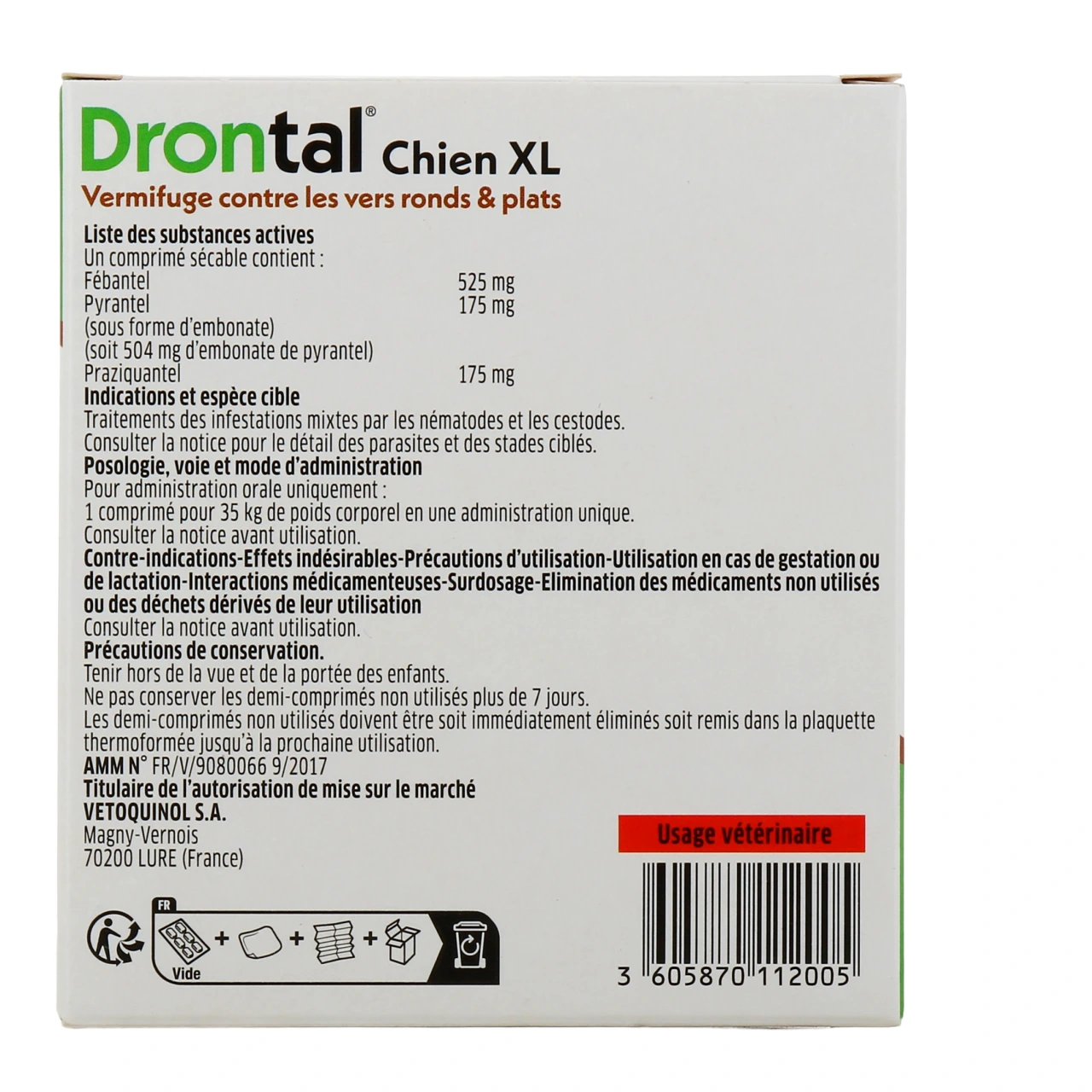 Drontal XL Vermifuge Chien Arôme Viande - Vue 3