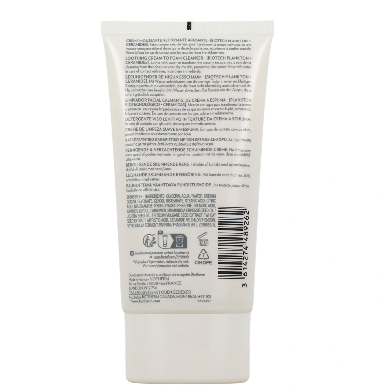 Biotherm Aquasource Crème Mousse Nettoyante Apaisante - Vue 3