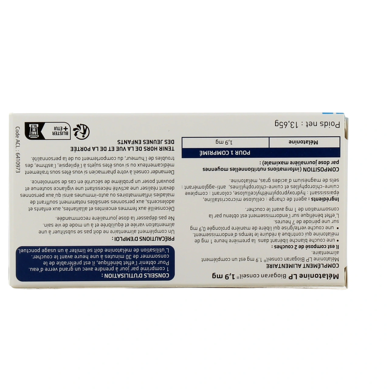 Biogaran Mélatonine LP - Vue 3