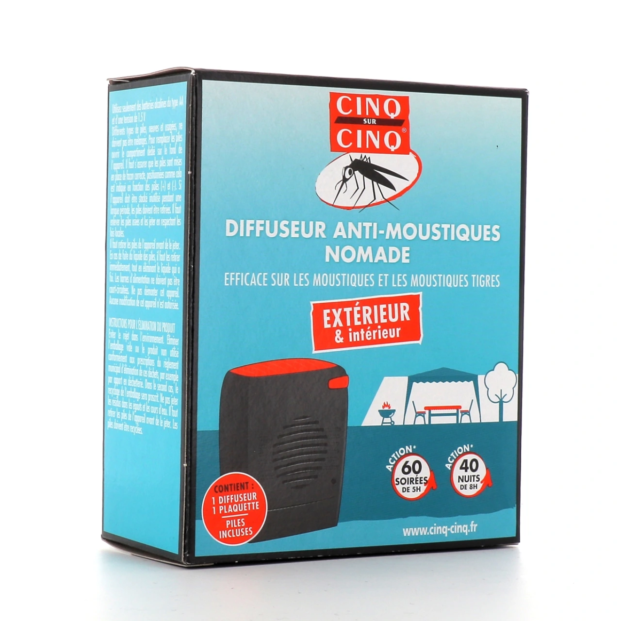 Cinq sur Cinq Diffuseur anti-moustiques nomade - Cinq sur Cinq