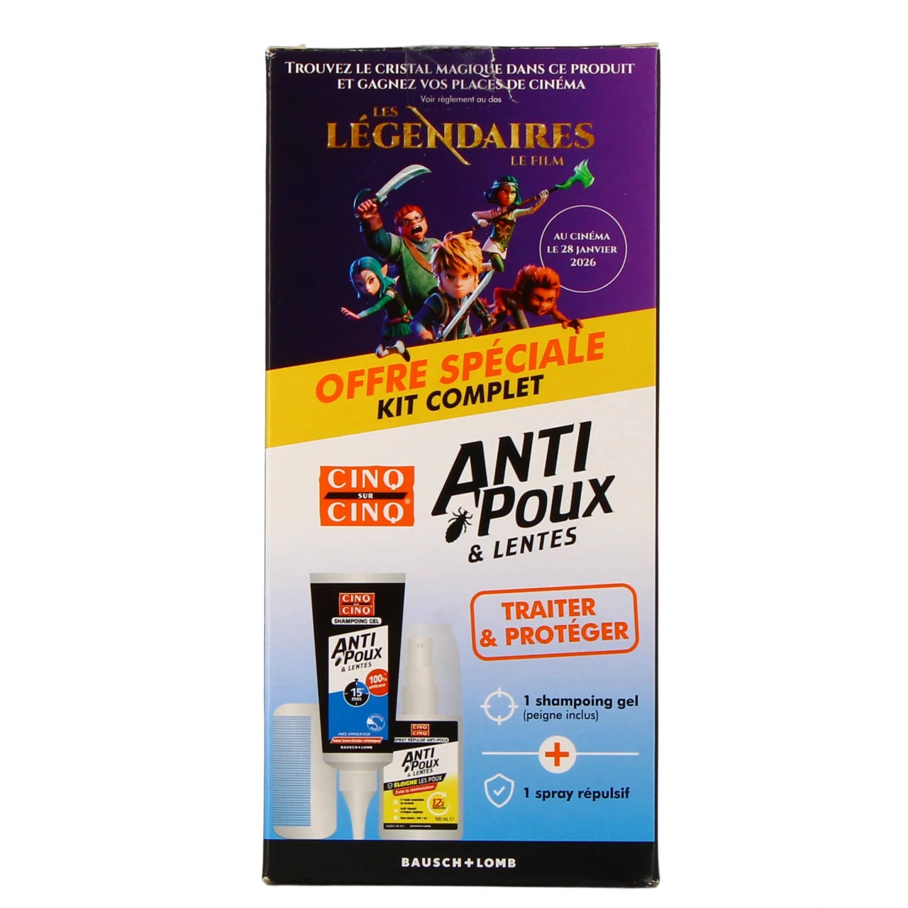 Cinq sur Cinq Kit Complet Anti-Poux & Lentes - Vue 2