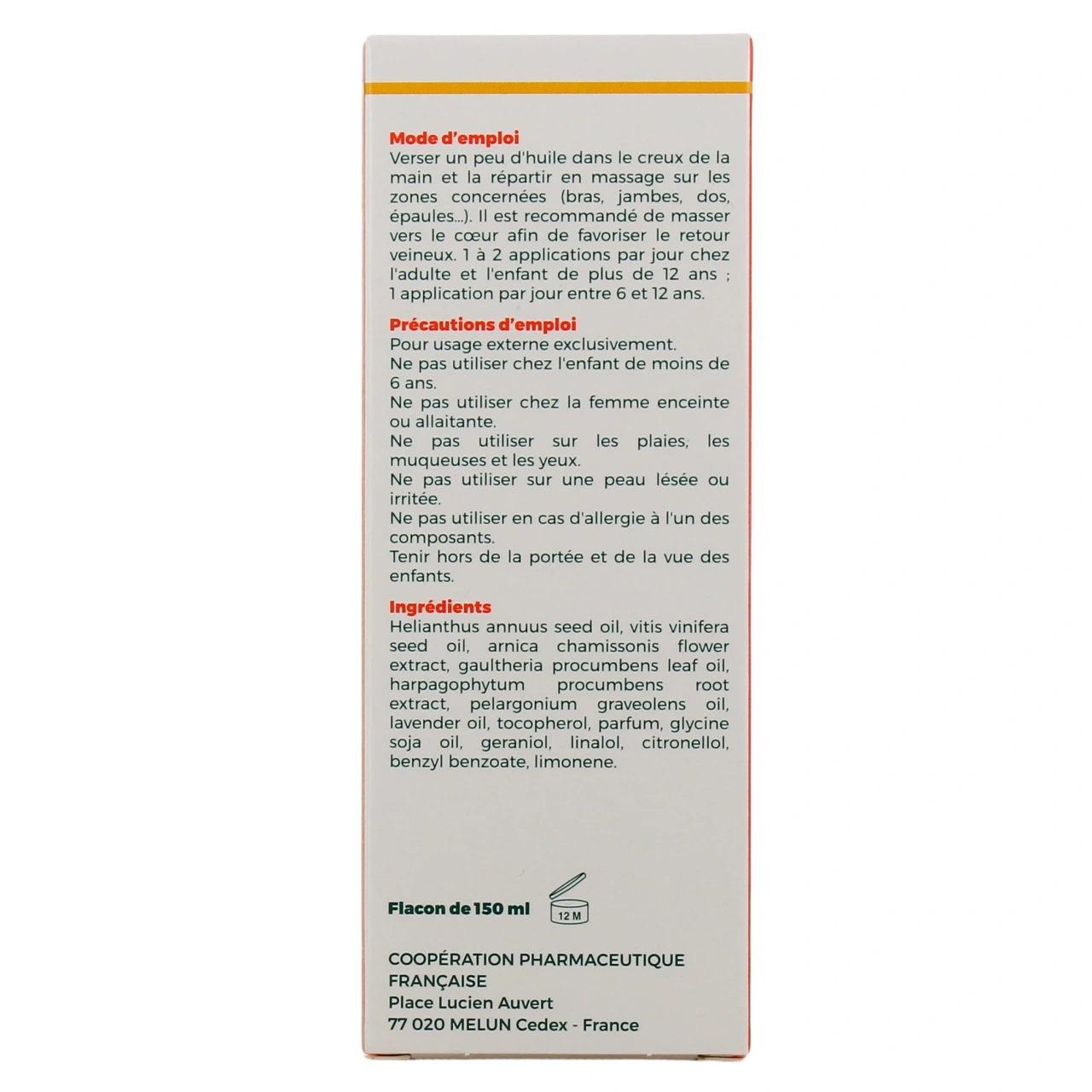 Arnican Huile de massage - Vue 6