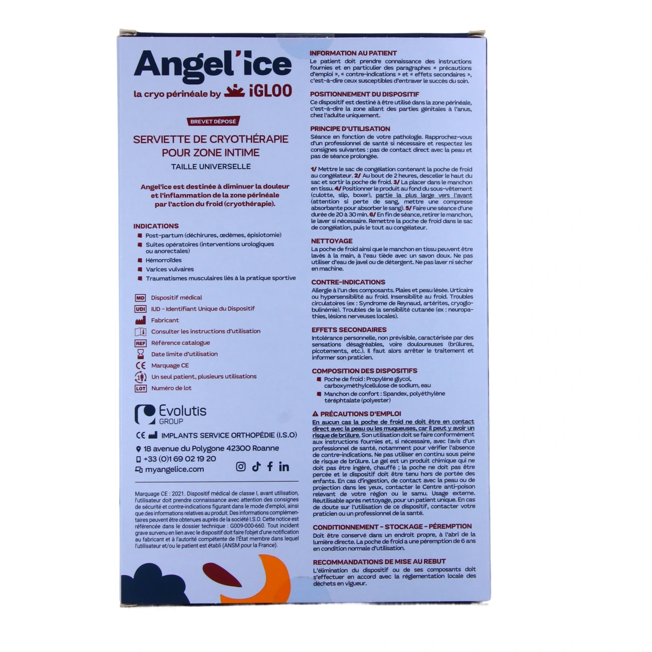 Angel Ice Serviette de cryothérapie pour zone périnéale - Vue 3