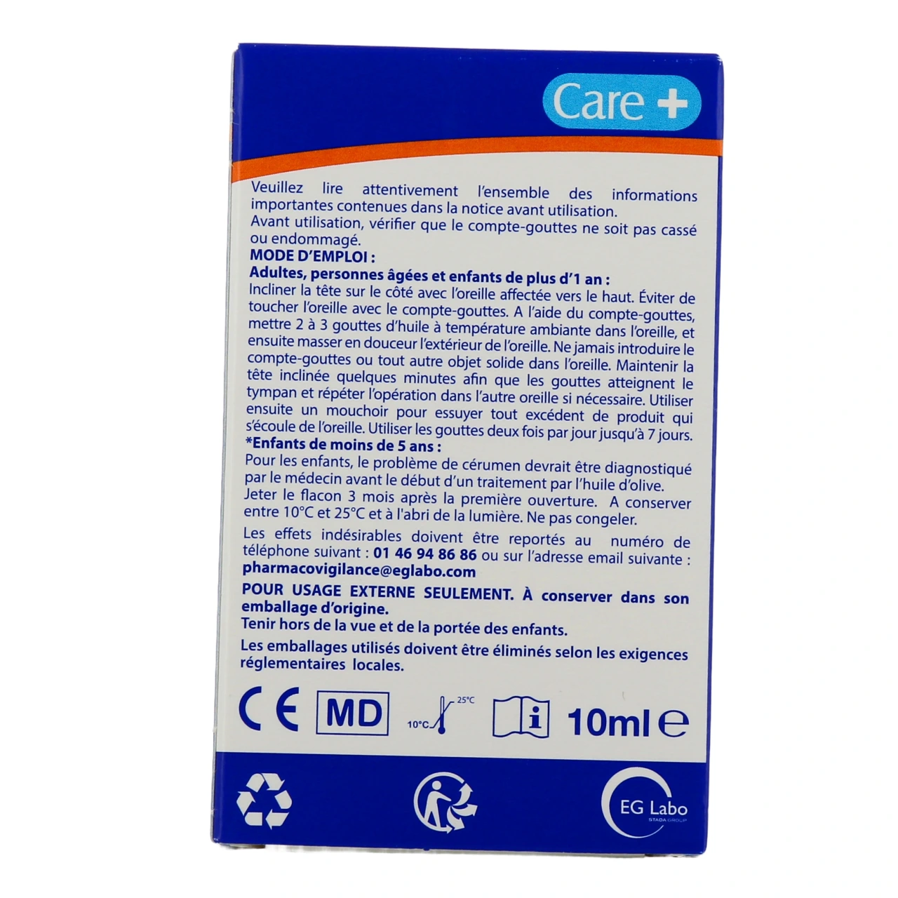 EG Labo Care + Gouttes Auriculaires pour Bouchon de Cérumen - Vue 3